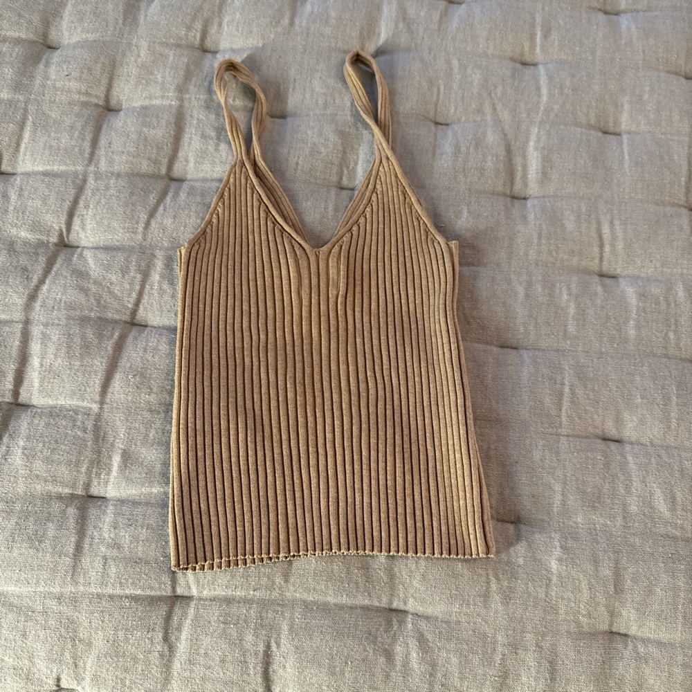 H&M Tan Ribbed Camisole Top - Picture 3 of 3